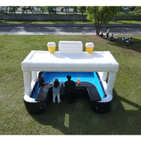 Bar aquatique gonflable portable en PVC, 15ft-8ft, prix usine, durable et orienté divertissement