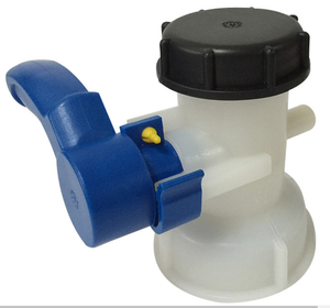 Vanne papillon cuve IBC VALVE 62/75/100 vanne plastique pour cuve sortie avec écrou pour gazole <span class=keywords><strong>eau</strong></span> - Product Image 1
