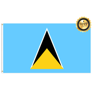 Vente en gros 3x5ft drapeaux Sainte-Lucie polyester Personnaliser toutes les nations expédition rapide Fournisseur fiable - Product Image 2
