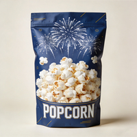 Sachet refermable réutilisable en polyester recyclable avec fermeture éclair, en Mylar et feuille d'aluminium, pour pop-corn, bonbons, biscuits, chewing-gum, lait