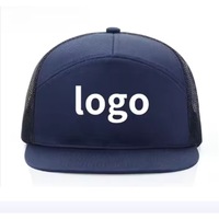 Gorra de camionero Richardson de malla de 7 paneles bordada y ajustable con visera plana, estilo hip hop, para playa y exteriores, modelo 2026