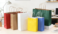 Sac cadeau en papier kraft imprimé sur mesure avec poignées, recyclable, pour bougies, artisanat et emballage cadeau