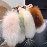 Porte-clés queue de renard mignonne en fourrure, breloque de sac en peluche douce, porte-clés pompon, anneau de clés, ornement élégant à suspendre au sac, cadeau pour filles