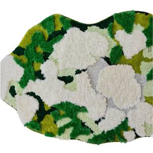 Tapis floqué style mousse, forme irrégulière, fibre de polyester, résistant aux taches, antidérapant, pour chambre à coucher, salon, décoration intérieure - Product Image 3