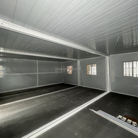 Casa Contenedor Plegable de Panel Sándwich de Acero Prefabricado, Casa Modular de Fácil Instalación y Desmontable con 1 Año de Garantía
