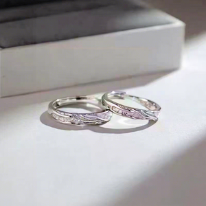 <span class=keywords><strong>Anello</strong></span> Moderno per Coppie in Lega, Unisex, con Motivo a Foglia, Design Romantico Stile Ins, Gioielli di Lusso di Nicchia, Moda all'Ingrosso, Amore a Distanza - Product Image 1