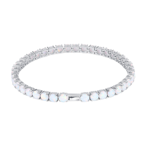 กำไลข้อมือเงินแท้ 925 ดีไซน์เรียบหรู ประดับด้วยพลอยโทแพซ ทำด้วยมือหลายชิ้น เหมาะเป็นของขวัญสำหรับผู้หญิง - Product Image 1