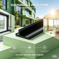 Perfil de Aislamiento Térmico Tipo CT, Tira de Aislamiento de Nylon PA66 para Puertas, Ventanas y Muros Cortina, Ecológico, Duradero, para Hospitales, con Certificación ISO9001