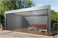 Système de couverture de toit à persiennes imperméable pour gazebo de jardin, pergolas en aluminium préfabriquées