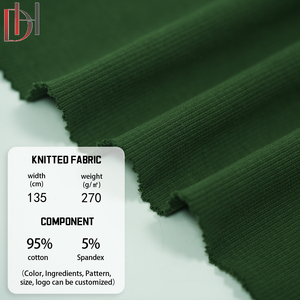 Tùy Chỉnh Chất Lượng Cao 95% Cotton & 5% Spandex Vải Dệt Kim Chất Lượng Cao Cấp Dệt Kim Gân Vải - Product Image 3