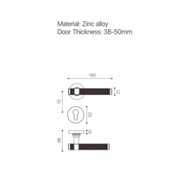 Poignée de porte à serrure grise étoilée, finition or mat traditionnelle, pour salle de bain, chambre, maison, villa, usage commercial