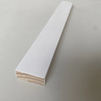 Tablero plano de pino radiata preimprimado blanco para renovación de construcción, tablero de madera con unión dentada FJ