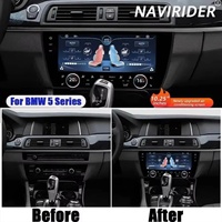 Panneau de climatisation HD AC 10,25 pouces pour BMW Série 5 2011-2017, écran tactile LCD grand format pour le contrôle du climat