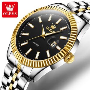 5593 Hot Selling Styles Luxury Brand Waterproof Gold Luminous Oem Custom <b>Calendar</b> Stainless Steel Quartz Watch for Man - Product Image 2