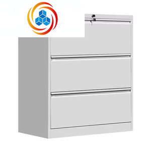 Meuble de classement métallique à 3 tiroirs latéraux, vertical, format A3, économique, sur roulettes - Product Image 2