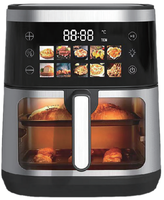 Freidora de Aire Digital Anbolife de 8L, Acero Inoxidable, 10 Programas Preestablecidos, Antiadherente, Apagado Automático, Clase Energética, Cocina Doméstica, OEM, ODM