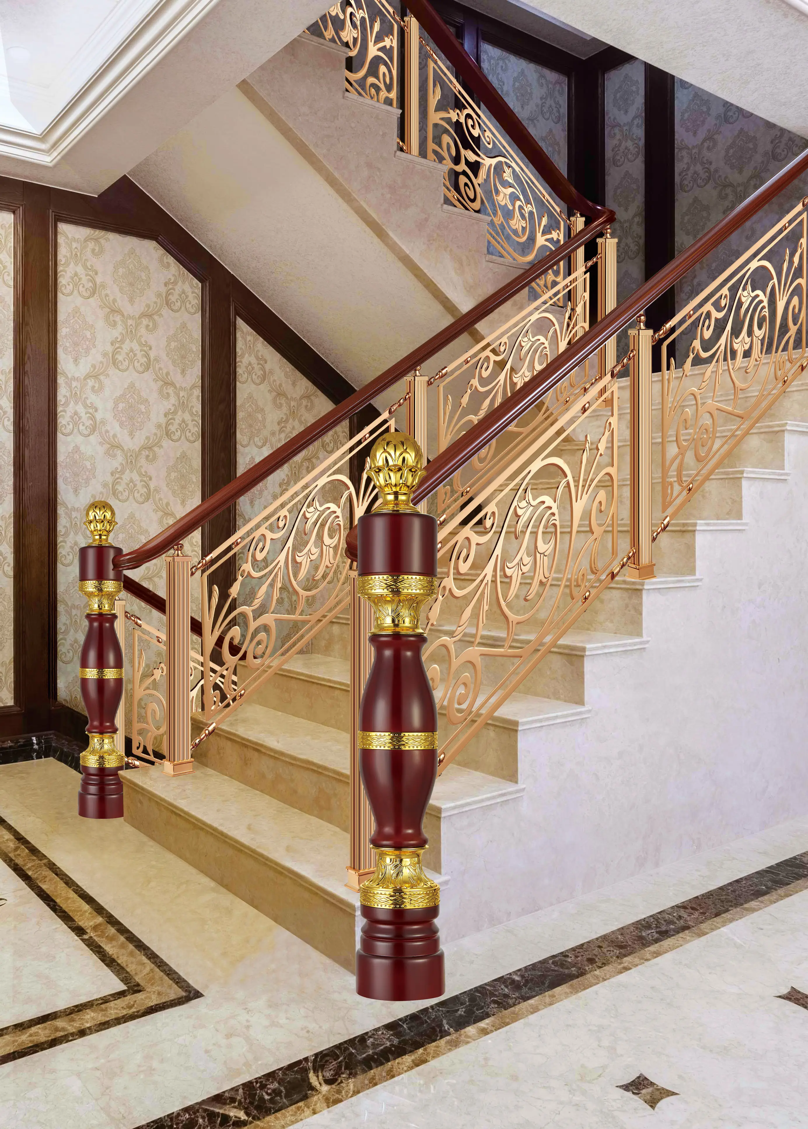 Aluminium Railing Stairs Interior Stair Railing Metal Railing Stair Handrail