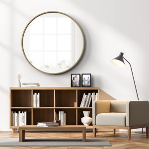 Miroir mural ovale moderne naturel personnalisé en gros pour la décoration d'art de la maison tendance 2025 pour le salon - Product Image 3