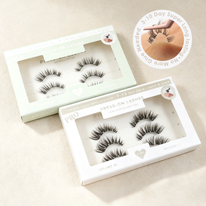 Cils courbés sans bande pré-collés, demi-cils à presser, auto-adhésifs, effet volumineux <span class=keywords><strong>Manga</strong></span>, taille personnalisée, boîte magnétique, vente en gros Europe - Product Image 1