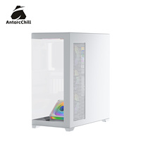 AntarcChill White Full Tower Panoramic Case Dual Chamber E-ATX ATX MATX ITX 360mm AIO USB 3.0 Factory Direct