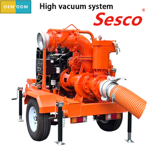 Bomba de Água <span class=keywords><strong>Diesel</strong></span> Assistida por Vácuo de Alta Pressão, Bomba de Drenagem Fixa para Mineração, Construção, Agricultura e Controle de Inundações - Product Image 1