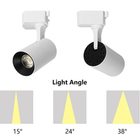 ALLWAY-Lámpara de pista de hierro Cob para interiores y exteriores, foco Led de 10w, 20w y 30w, color negro, Comercial
