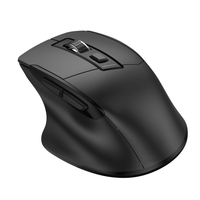 Souris d'ordinateur ergonomique 2.4Ghz + BT double mode 4000 DPI récepteur USB Plug Play 2.4G connexion sans fil LED rétro-éclairé Design moderne
