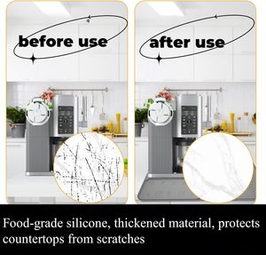 Tapis antidérapant en silicone avec rainure de drainage, tapis de cuisine pour accessoires de machine à crème glacée <span class=keywords><strong>Ninja</strong></span> NC700/701 - Product Image 4
