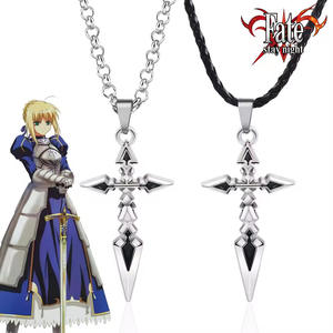 Anime Fate Stay Night Saber Pendentif Collier Trendy Link Chain Accessoires Bijoux pour Femmes et Hommes Cadeaux - Product Image 1