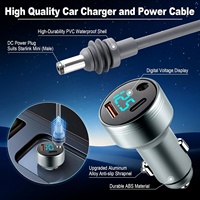 Pour Starlink Mini 2 : Chargeur de voiture et câble d'alimentation CC de 3 m avec adaptateur allume-cigare 12V-24V, affichage numérique, ports 30W et 45W