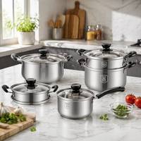 Batterie de cuisine 10 pièces pour soupes et casseroles, ustensiles de cuisine, ensemble d'articles de cuisson - Meilleures ventes