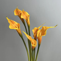 Fleur artificielle de haute qualité, lys calla de 55 cm, pour la décoration de l'allée de mariage, bouquet de mariée, arrangement floral, articles de décoration