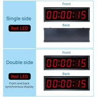 Jam Meja Digital Portabel ZX Modern Mewah LED Jam Dinding untuk Ruang Tamu Dekorasi Rumah Kustom Dua Sisi Besar