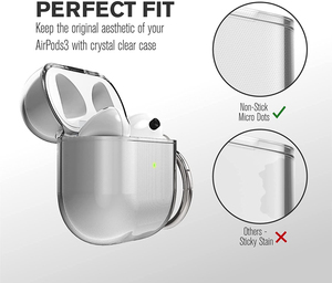 Étui pour AirPods en silicone antichoc avec anneau de fixation, étui transparent pour écouteurs sans fil pour AirPods <span class=keywords><strong>Pro</strong></span> 2 <span class=keywords><strong>3</strong></span> - Product Image 5