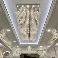 Lustres en cristal modernes pour salon, hôtel, design nordique, luxe, grand centre commercial, salle de banquet, plafond