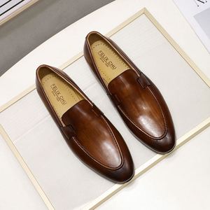 Chaussures décontractées classiques européennes et américaines pour hommes, modèle 2026, en cuir de vachette de première qualité, idéales pour mariages et banquets - Product Image 2