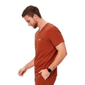 Alta calidad de poliéster personalizado rayón Spandex estiramiento Scrubs Hospital enfermera uniforme conjuntos superior para el personal del hospital - Product Image 3