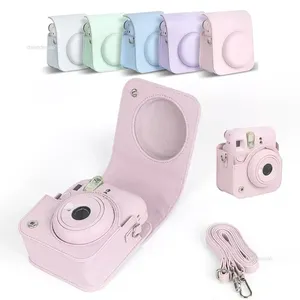 Máy ảnh trường hợp PU da mềm bảo vệ trường hợp đối với Instax Mini 12 túi du lịch cho Fujifilm Túi máy ảnh với dây đeo vai - Product Image 3