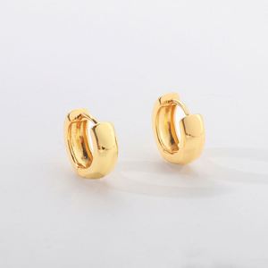 Nouvelles boucles d'oreilles simples en or pour femmes 18K plaqué or léger creux hypoallergénique boucles d'oreilles bijoux de mode - Product Image 6