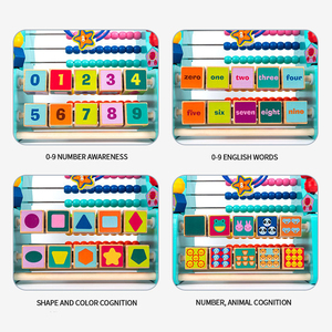 Enfants début éducatif Montessori jouets <span class=keywords><strong>grand</strong></span> cadre de comptage jeu de mathématiques bricolage construction Abc lettres bloc panneau <span class=keywords><strong>en</strong></span> <span class=keywords><strong>bois</strong></span> Animal <span class=keywords><strong>boulier</strong></span> - Product Image 4