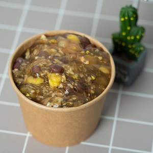 Monouso Porridge 26Oz Kraft zuppa tazza con coperchio secchio di carta Porridge mestiere ciotola di carta con coperchio - Product Image 4