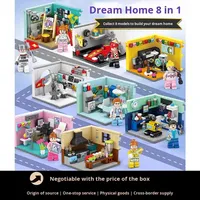 Bloques de Construcción Dream House Street View, Juguete Educativo de Plástico ABS, Regalo para Niños Unisex, Diseño de Escena Realista, Fácil de Armar
