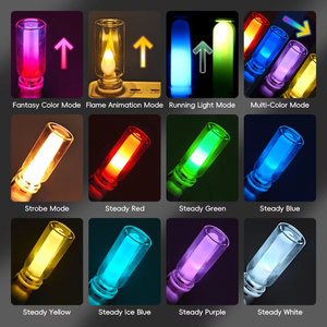Lampe LED USB pour voiture, lumière d'ambiance à brancher, bougie LED changeante de couleur, lumière d'ambiance pour tableau de bord, console centrale - Product Image 6