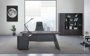 Bureau de direction en forme de L, design classique moderne et luxueux, panneaux en bois, YIFA FURNITURE, garantie 1 an - Product Image 6