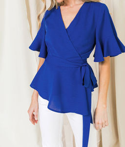 Camicia a maniche corte da donna in tinta unita Plus Size a maniche corte <span class=keywords><strong>con</strong></span> cintura e <span class=keywords><strong>camicetta</strong></span> in maglia sottile - Product Image 1