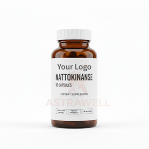 Cápsulas Astrawell <span class=keywords><strong>Nattokinase</strong></span> 4000 Fu 20000fu Suplementos Extrato de Natto 100mg 2000fu Cápsula de <span class=keywords><strong>Nattokinase</strong></span> - Product Image 1