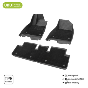 Alfombrillas de TPE para Tesla Model 3, de Doble Capa, Tejidas, con Logotipo de Aluminio, Ajuste Personalizado en 3D - Product Image 1
