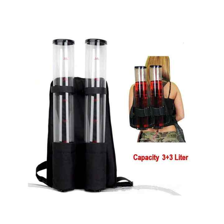 Portable 6L Double-Container Drink Dispenser Scale Backpack Wine/Liquor/Juice/Milk/Beer Server for Restaurants Outdoor Festivals