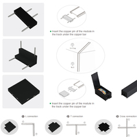 DGLUX Rail en aluminium commercial Tuya Track Light Zigbee Ultra Thin Led Magnetic Track Light
