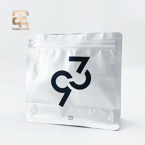 Sachet d'emballage alimentaire personnalisé imprimé pour café, pochette à fermeture éclair verticale pour grains torréfiés et thé moulu, marque privée, usine OEM - Product Image 1